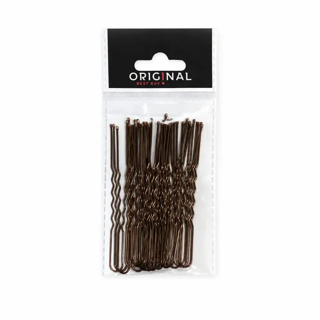 Original Best Buy Basic Pins Metal Wavy Brown 60mm 25pcs