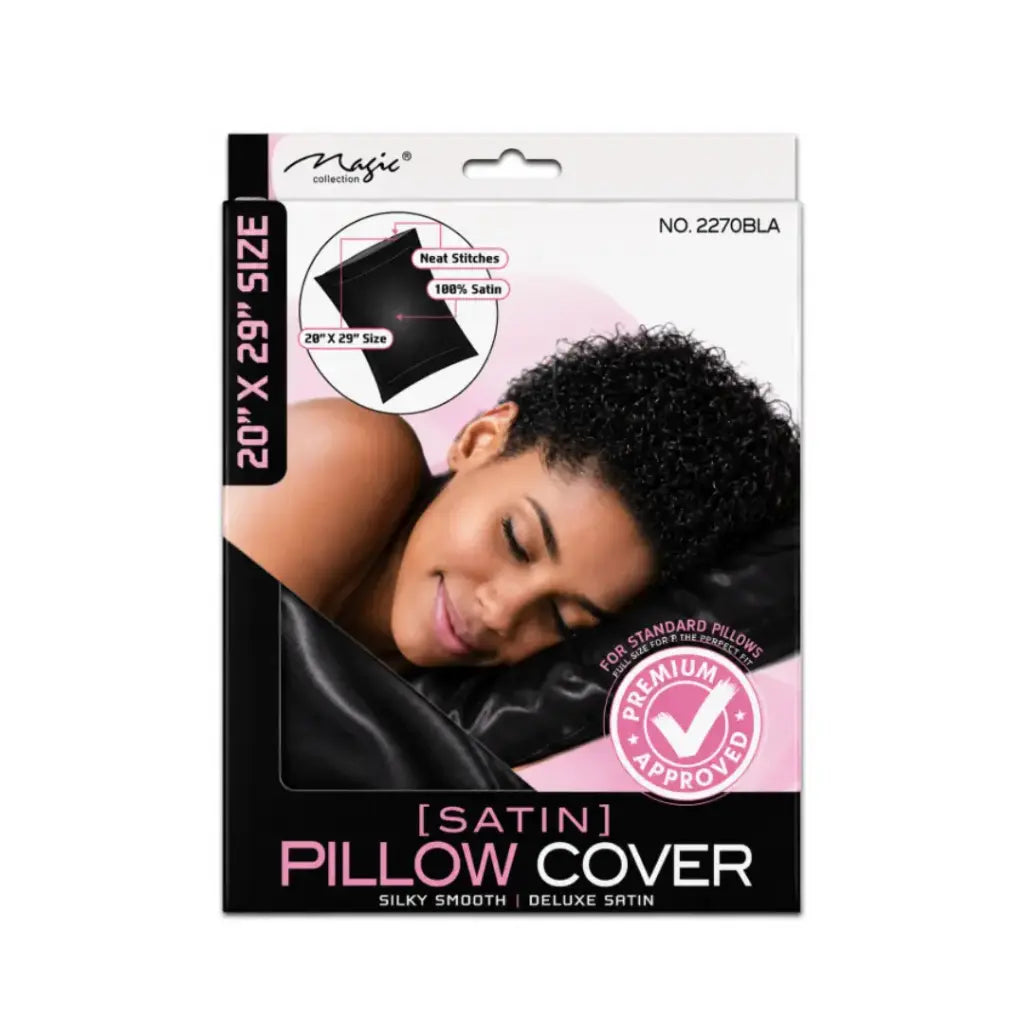 Magic Satin Pillow Cover Black