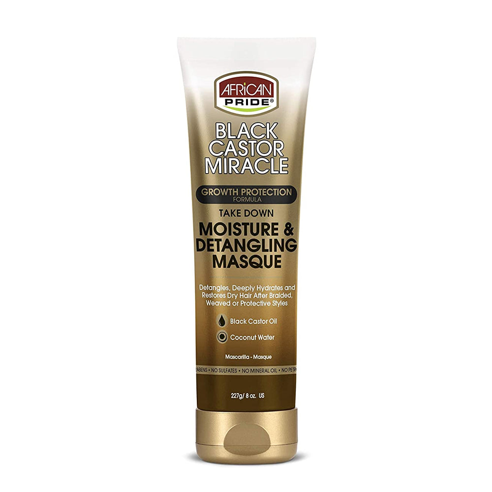 African Pride Black Castor Miracle Moisture Detangling Masque 8oz