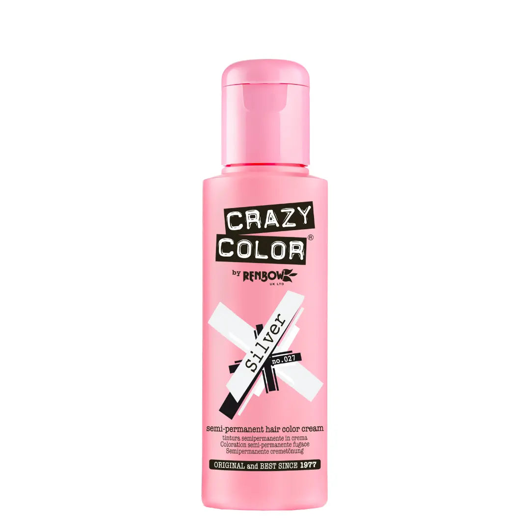 CRAZY COLOR Semi-Permanent Tönung n°027 SILVER 100ML