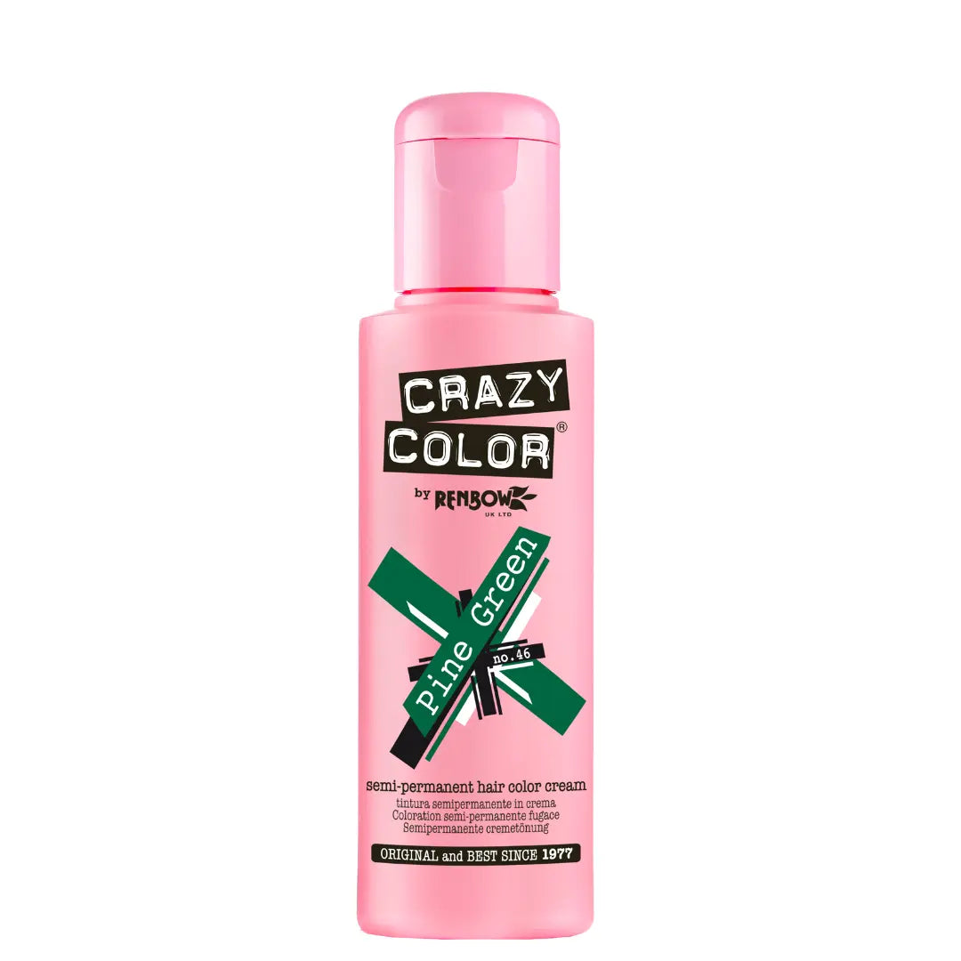 CRAZY COLOR Semi-Permanent Tönung n°46 PINE GREEN 100ML
