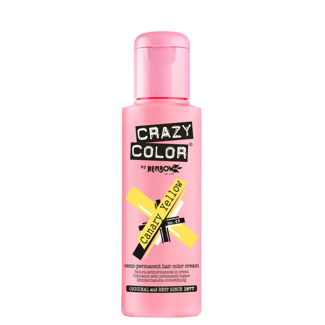 CRAZY COLOR Semi-Permanent Tönung n°49 CANARY YELLOW 100ML
