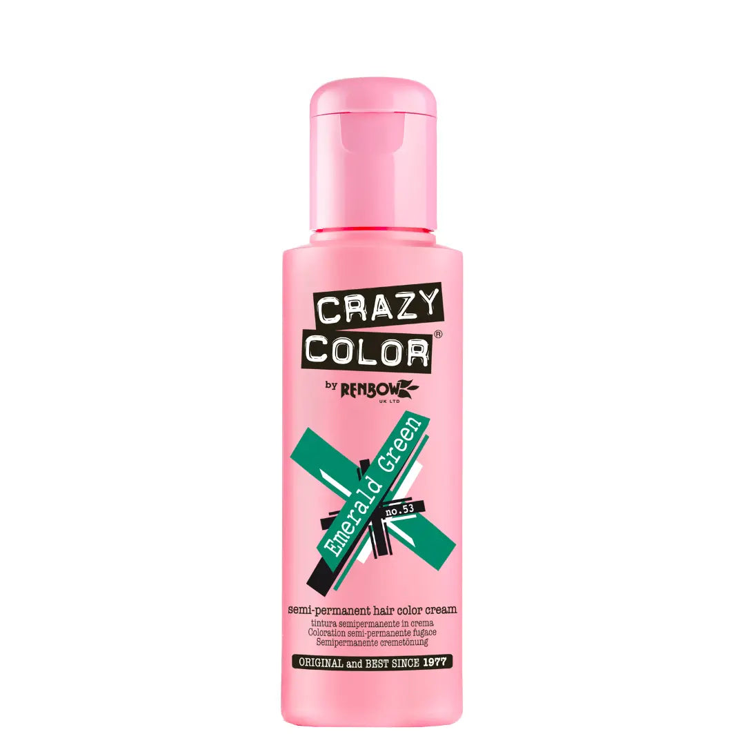 CRAZY COLOR Semi-Permanent Tönung n°53 EMERALD GREEN 100ML