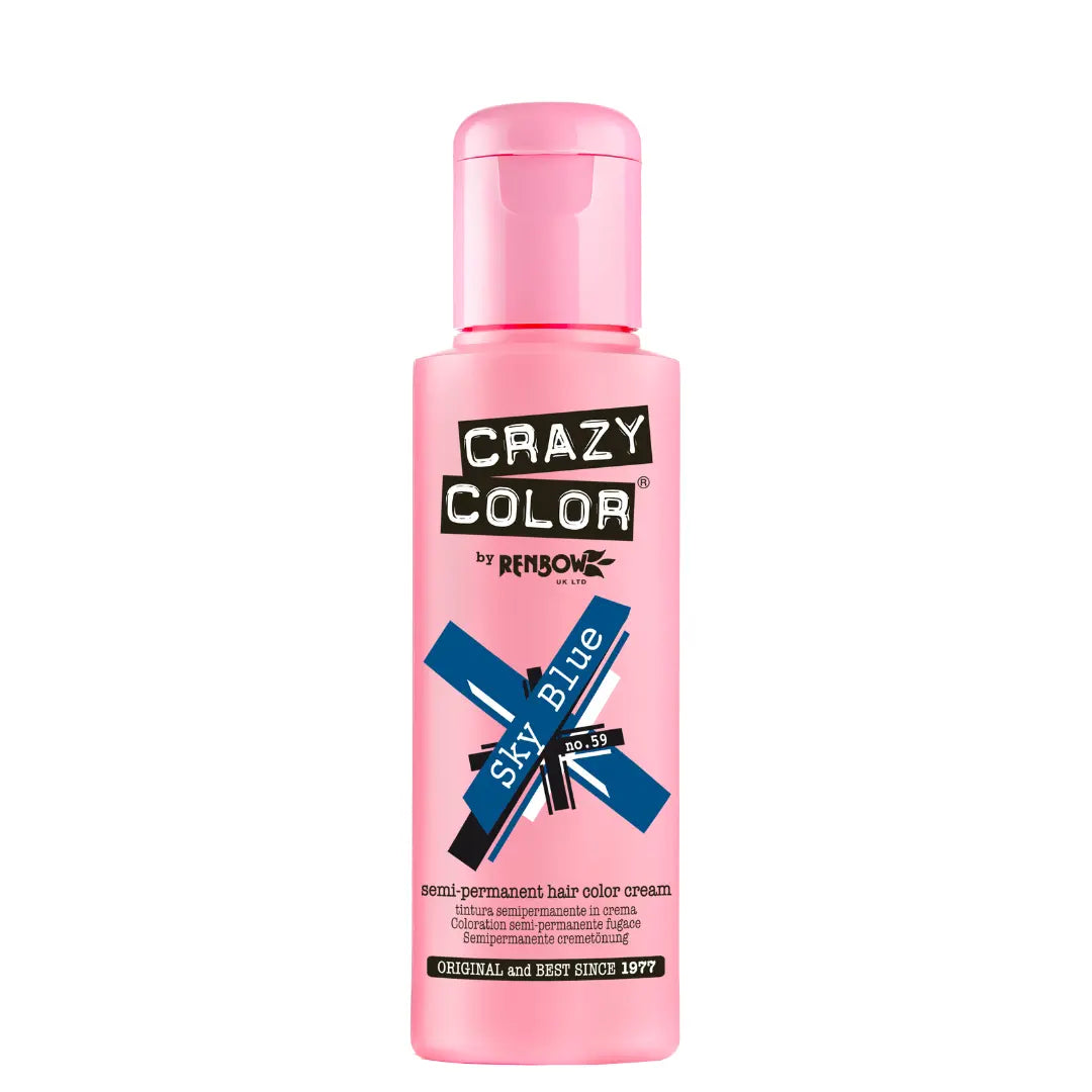 CRAZY COLOR Semi-Permanent Tönung n°59 SKY BLUE 100ML