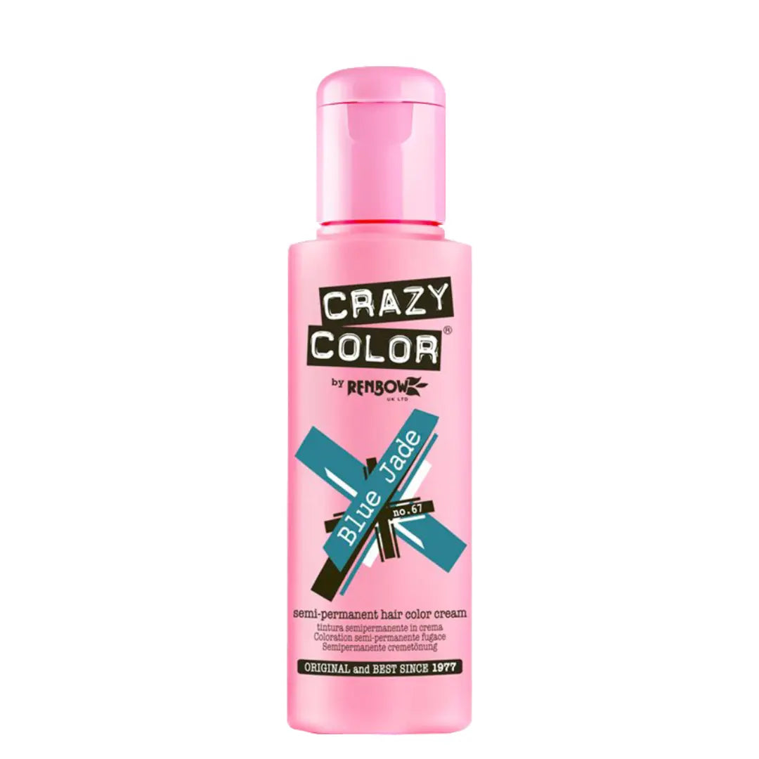 CRAZY COLOR Semi-Permanent Tönung n°67 BLUE JADE 100ML