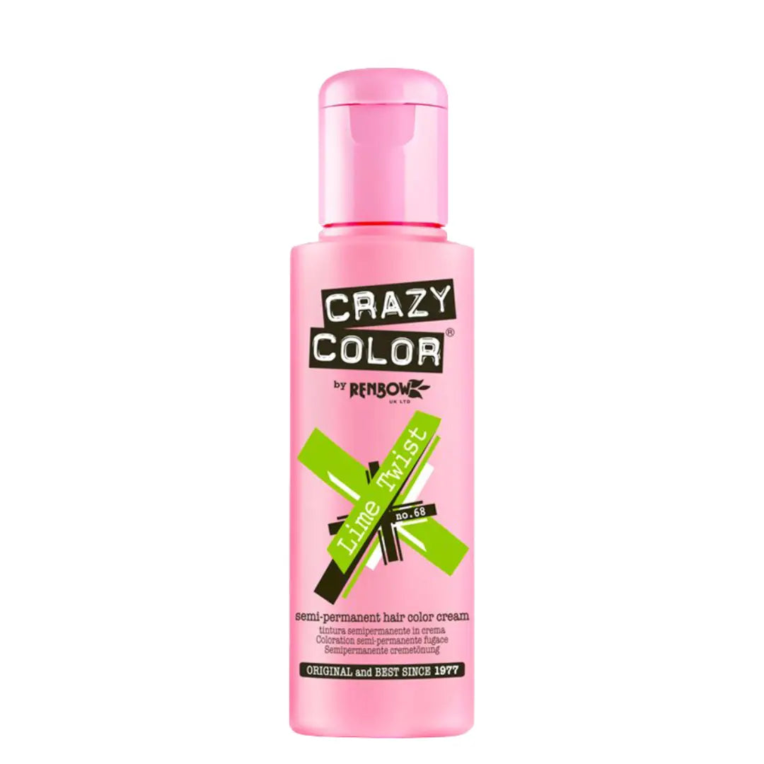 CRAZY COLOR Semi-Permanent Tönung n°68 LIME TWIST 100ML