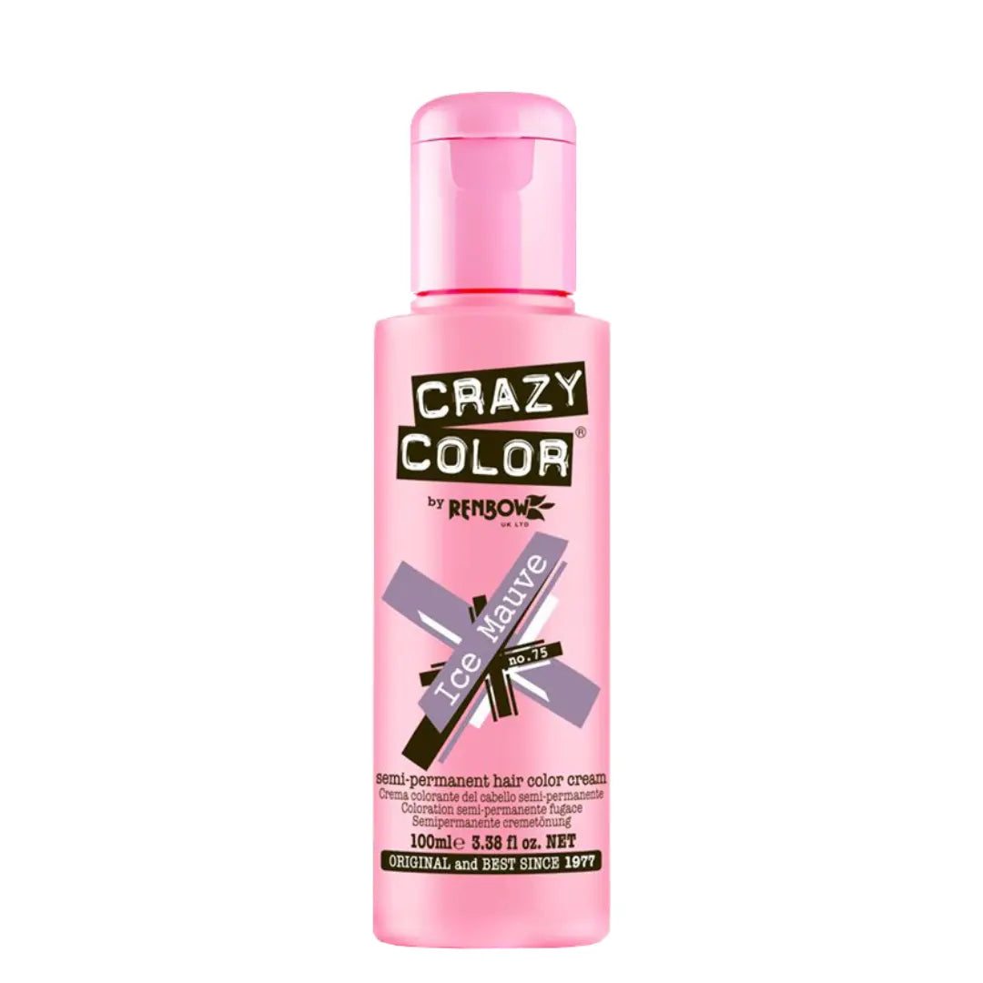 CRAZY COLOR Semi-Permanent Tönung n°75 ICE MAUVE 100ML
