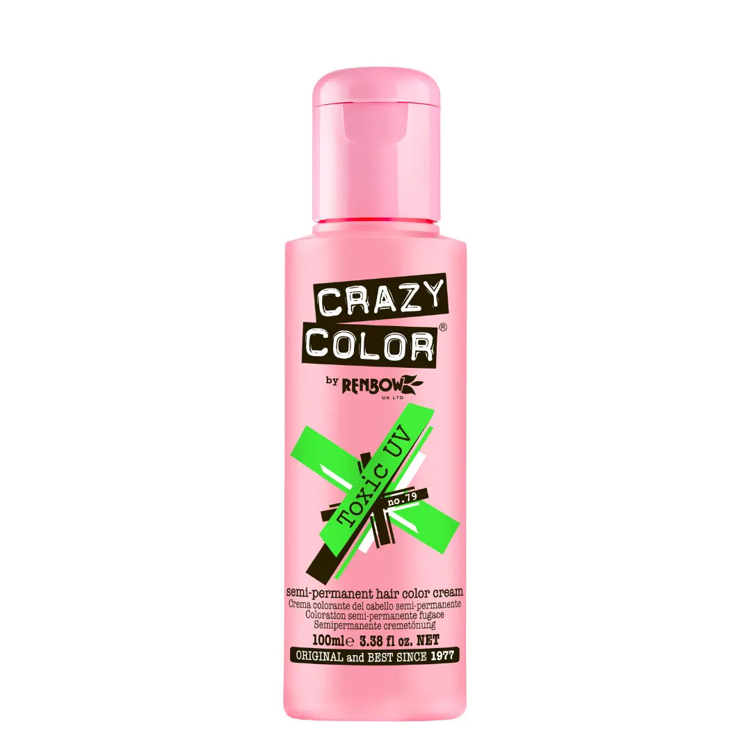 CRAZY COLOR Semi-Permanent Tönung n°79 TOXIC UV 100ML