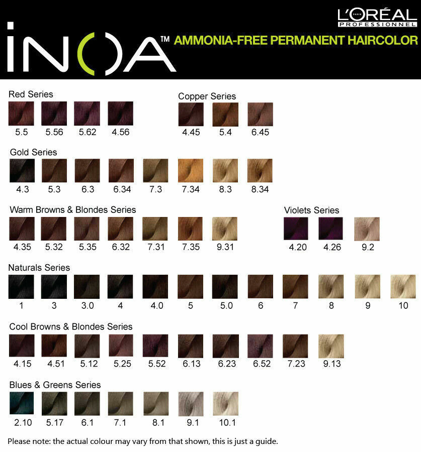 L'Oréal Professionnel INOA Farbkarte