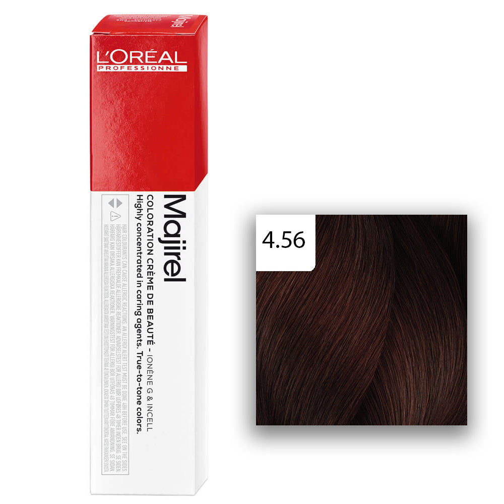 L'Oréal Professionnel MAJIREL Glow 4,56 Mittelbraun Mahagoni Rot 60ml