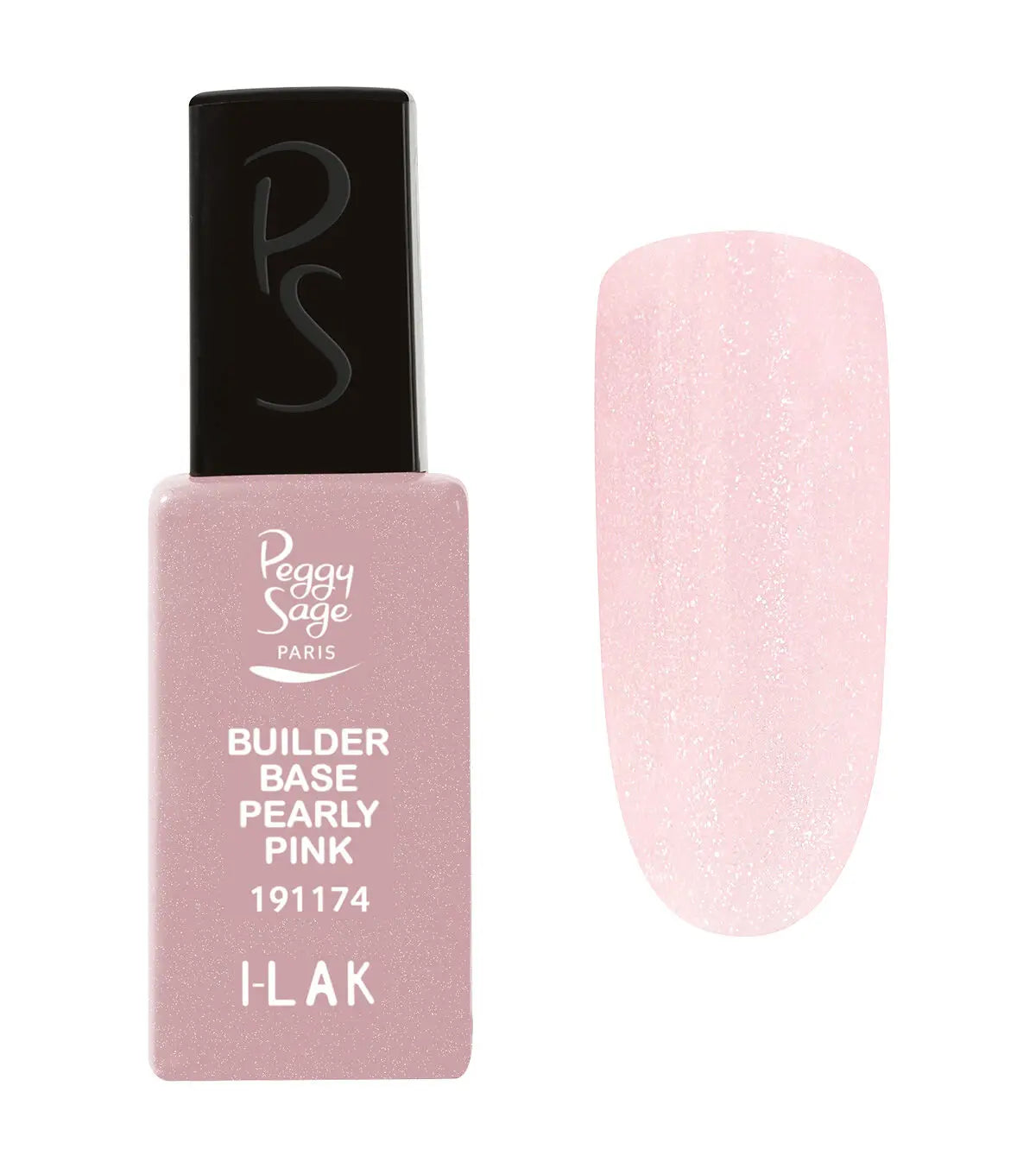 PEGGY SAGE I-LAK BUILDER BASE Semi-permanenter Base Coat für eine verstärkte Modellage – pearly pink