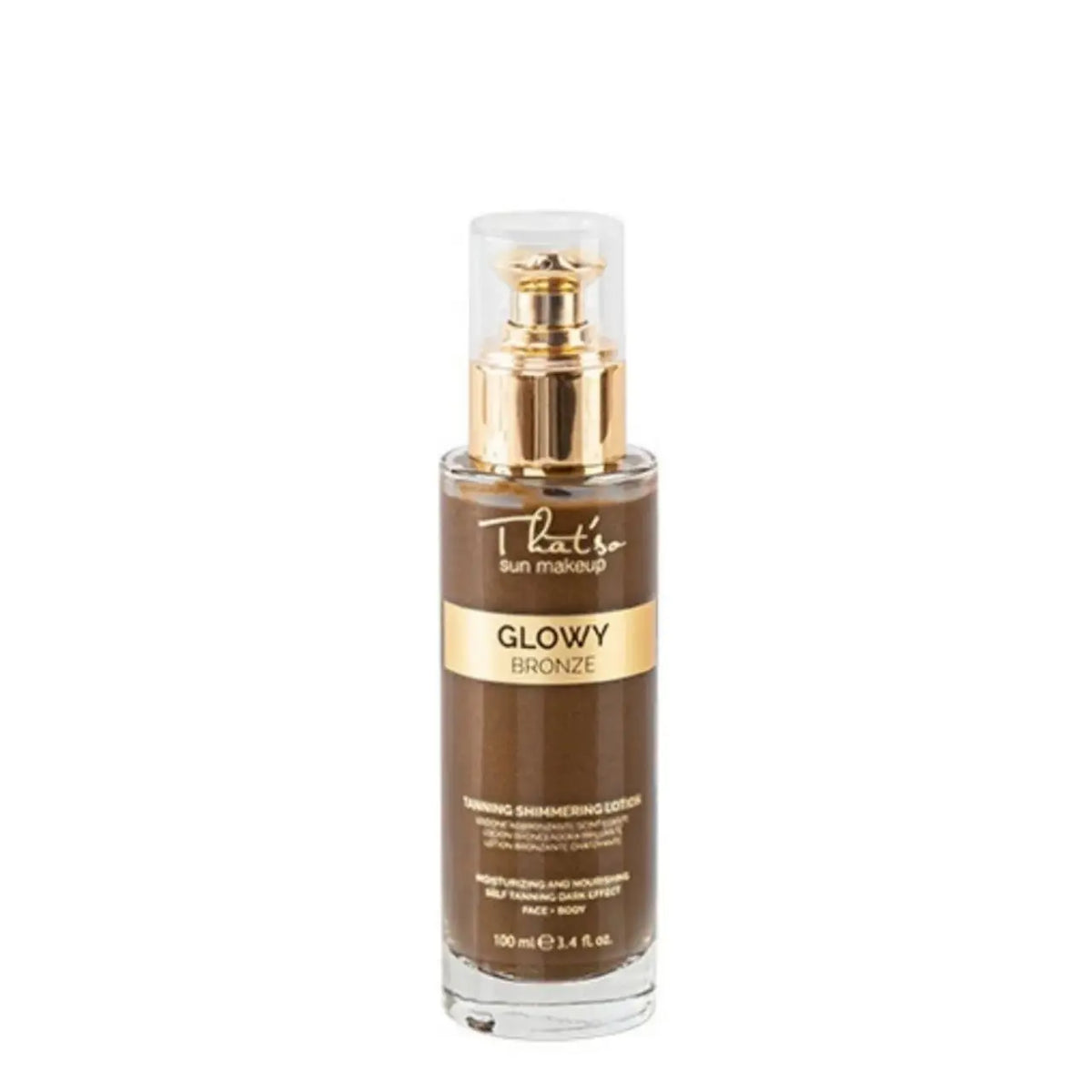 THATSO Sun Makeup GLOWY Bronze Tanning Shimmering Lotion 100ml