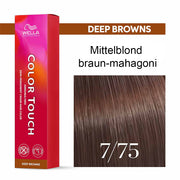 Wella Professional COLOR TOUCH Deep Browns 7/75 mittelblond braun-mahagoni 60ml