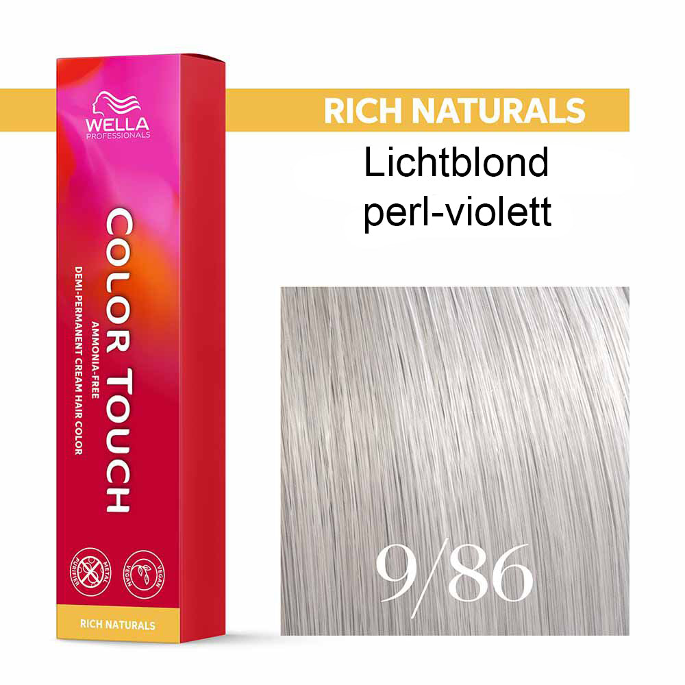 Wella Professional COLOR TOUCH Rich Naturals  9/86 lichtblond perl-violett 60ml