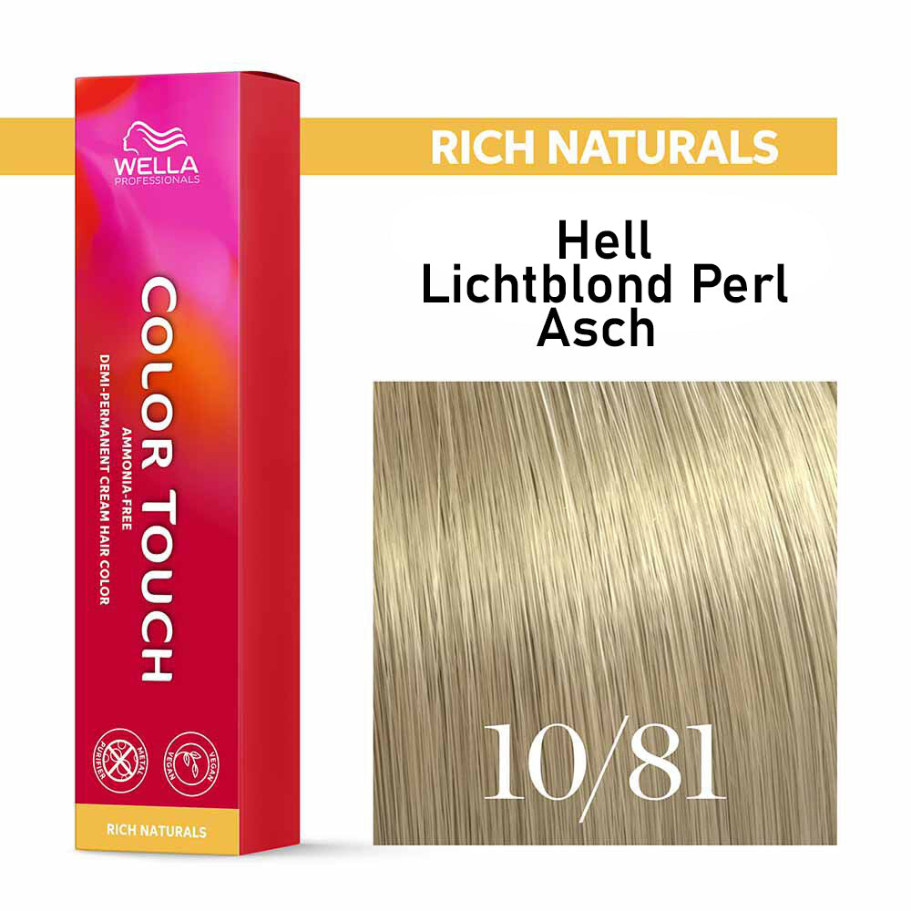 Wella Professional COLOR TOUCH Rich Naturals 10/81 hell-lichtblond perl-asch 60ml