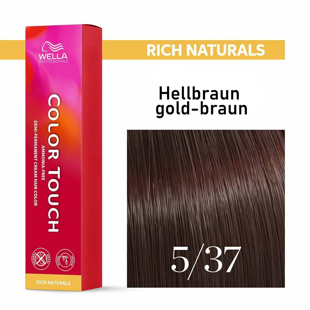 Wella Professional COLOR TOUCH Rich Naturals 5/37 hellbraun gold-braun 60ml