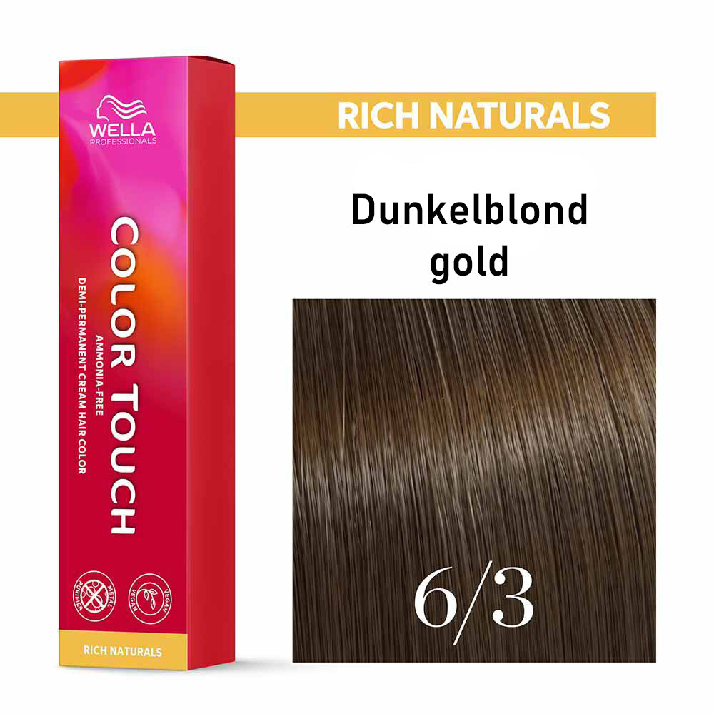 Wella Professional COLOR TOUCH Rich Naturals 6/3 dunkelblond gold 60ml