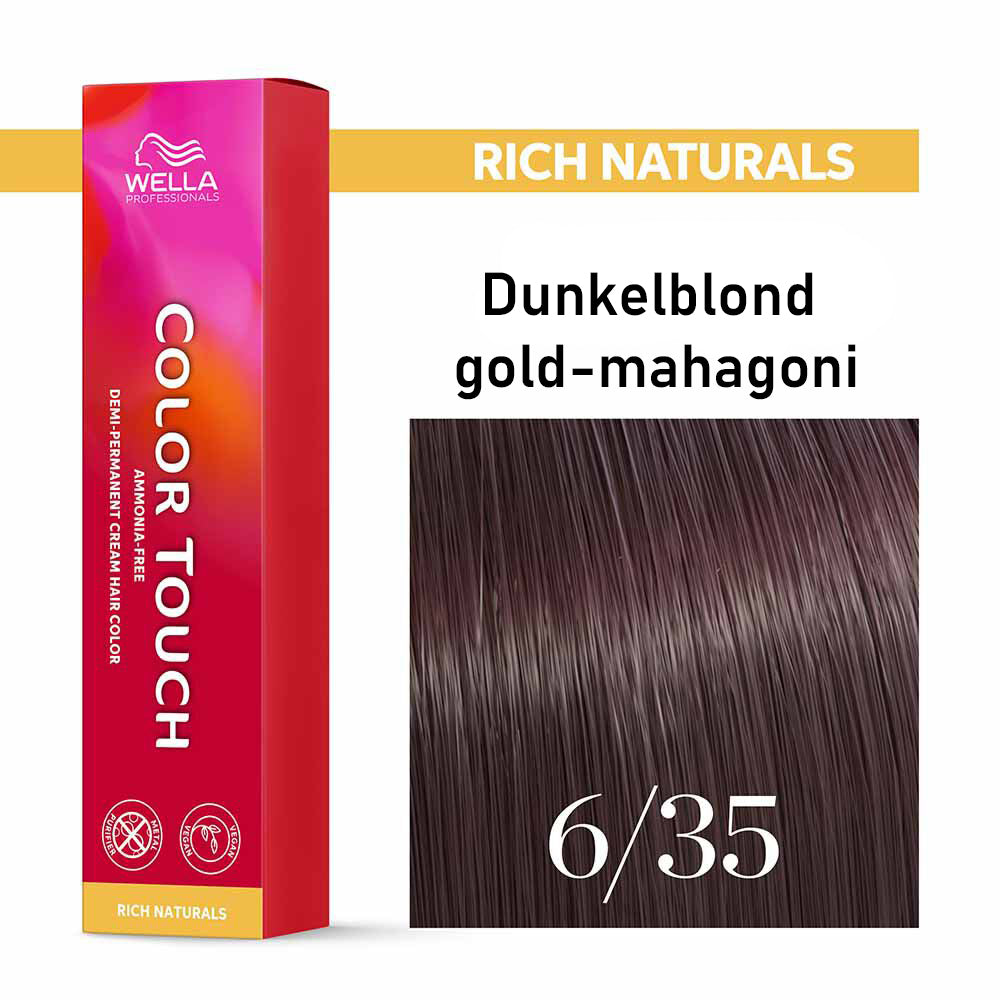 Wella Professional COLOR TOUCH Rich Naturals 6/35 dunkelblond gold-mahagoni 60ml