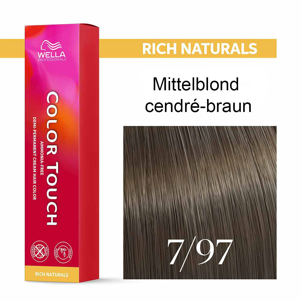 Wella Professional COLOR TOUCH Rich Naturals 7/97 mittelblond cendré-braun 60ml