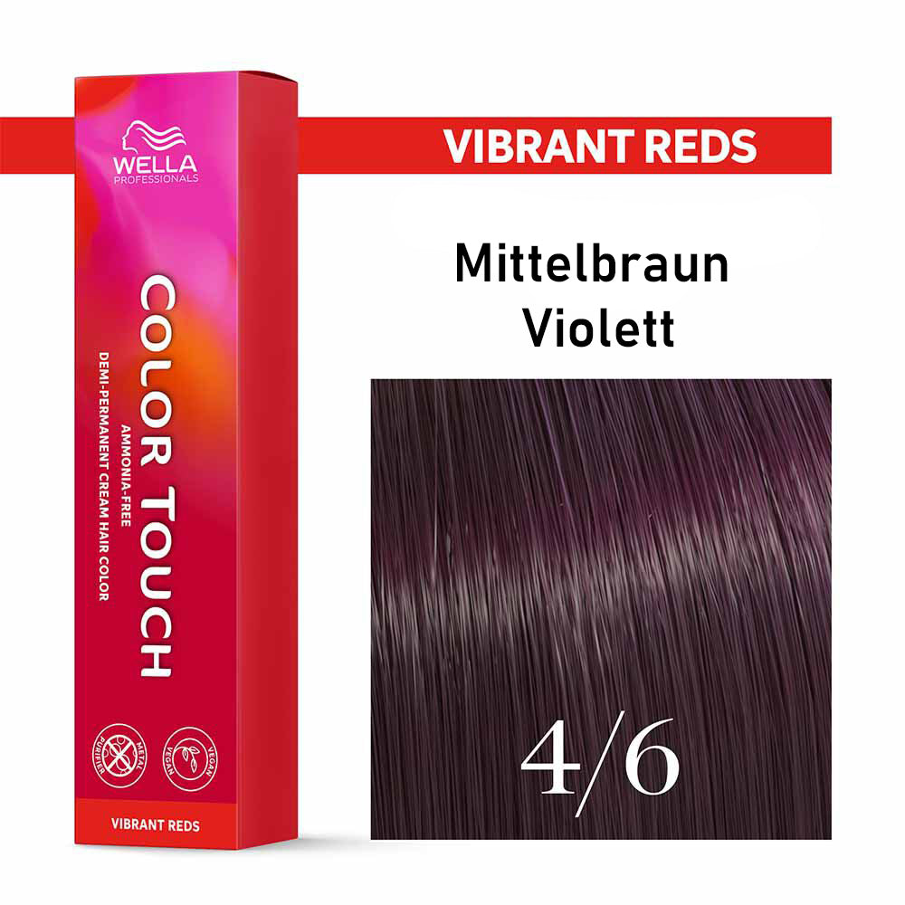 Wella Professional COLOR TOUCH Vibrant Reds 4/6 mittelbraun violett 60ml