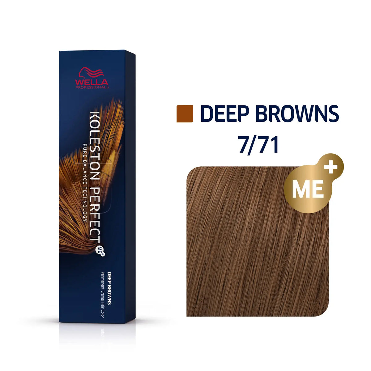 Wella Professional KOLESTON Perfect Me+ Deep Browns 7/71 Mittelblond braun-asch 60ml