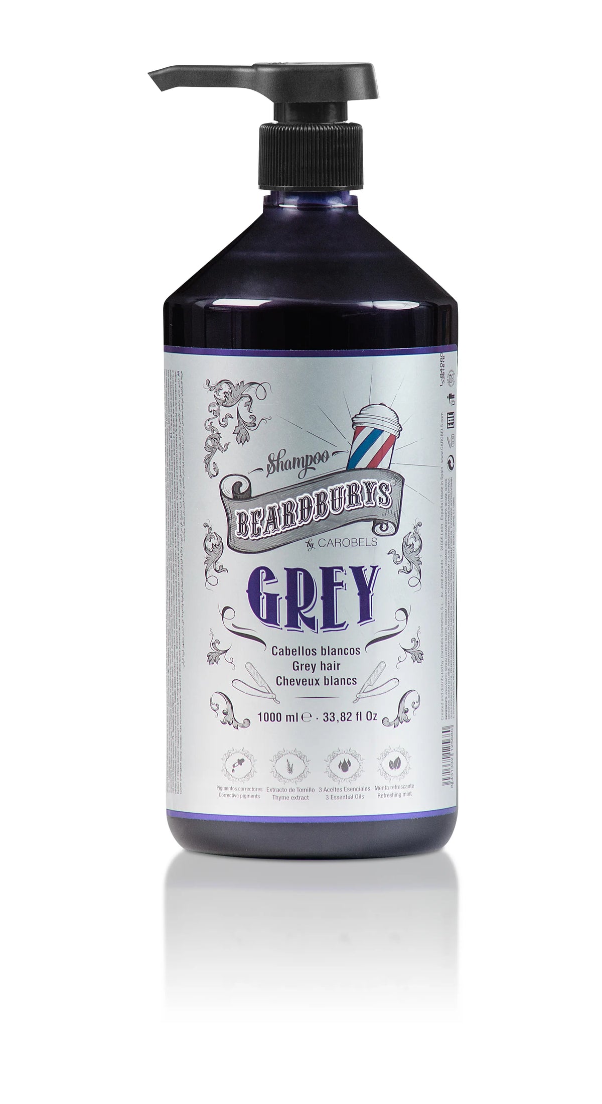 Beardburys Grau - Shampoo für graues Haar 1000ml