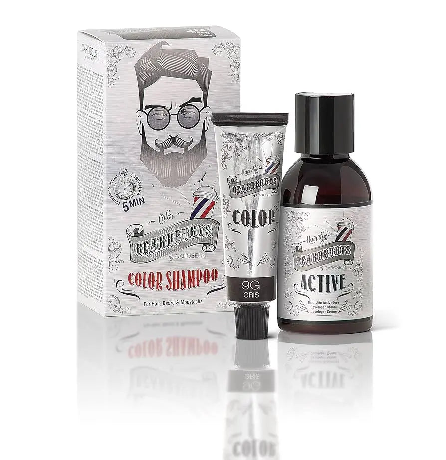 Beardburys Farbshampoo - Grey 9G Color 30ml - Active 45ml