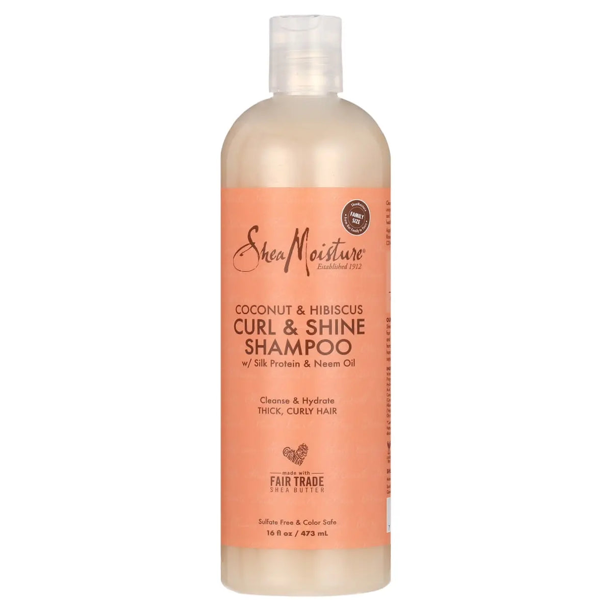 Shea Moisture Coconut & Hibiscus Curl & Shine Shampoo 16oz