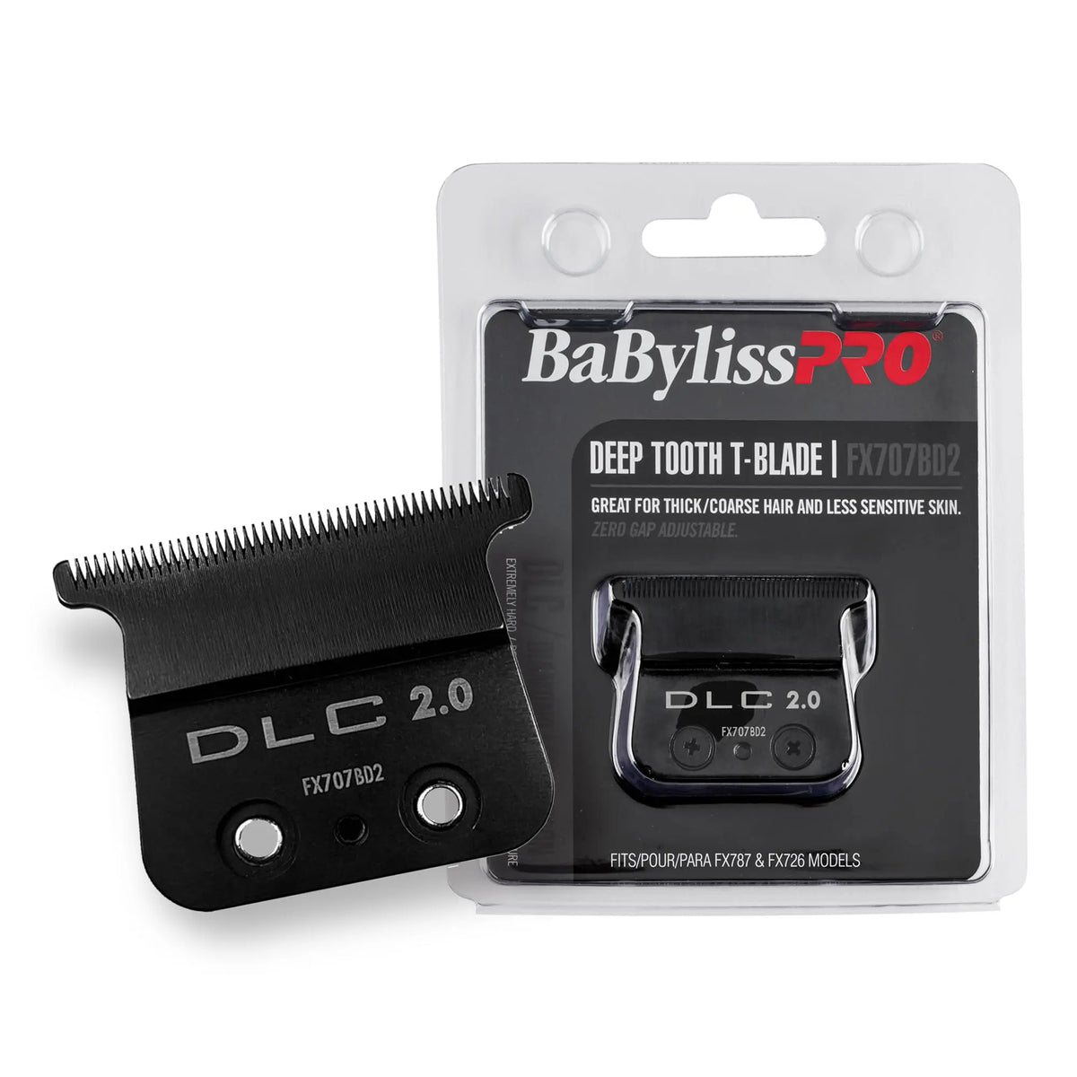 BaByliss PRO T-Klinge mit tiefen Zähnen DLC 2.0 schwarz