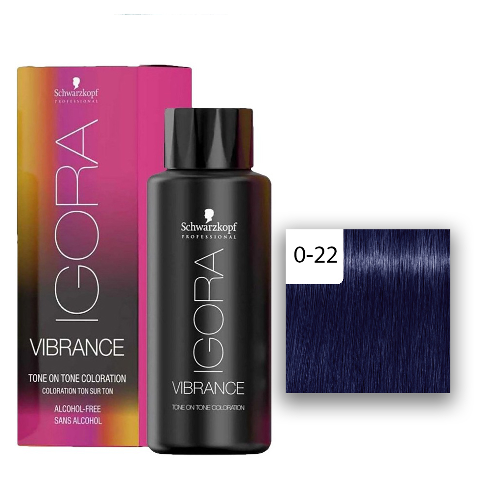 Schwarzkopf Professional IGORA Vibrance Haartönung 0-22 Asch Konzentrat  60ml