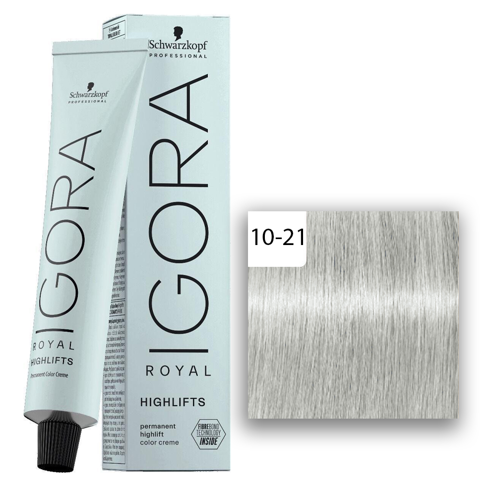 Schwarzkopf Professional Igora Royal Highlifts Haarfarbe 10-21 Highlifts Ultrablond Asch Cendré  60ml