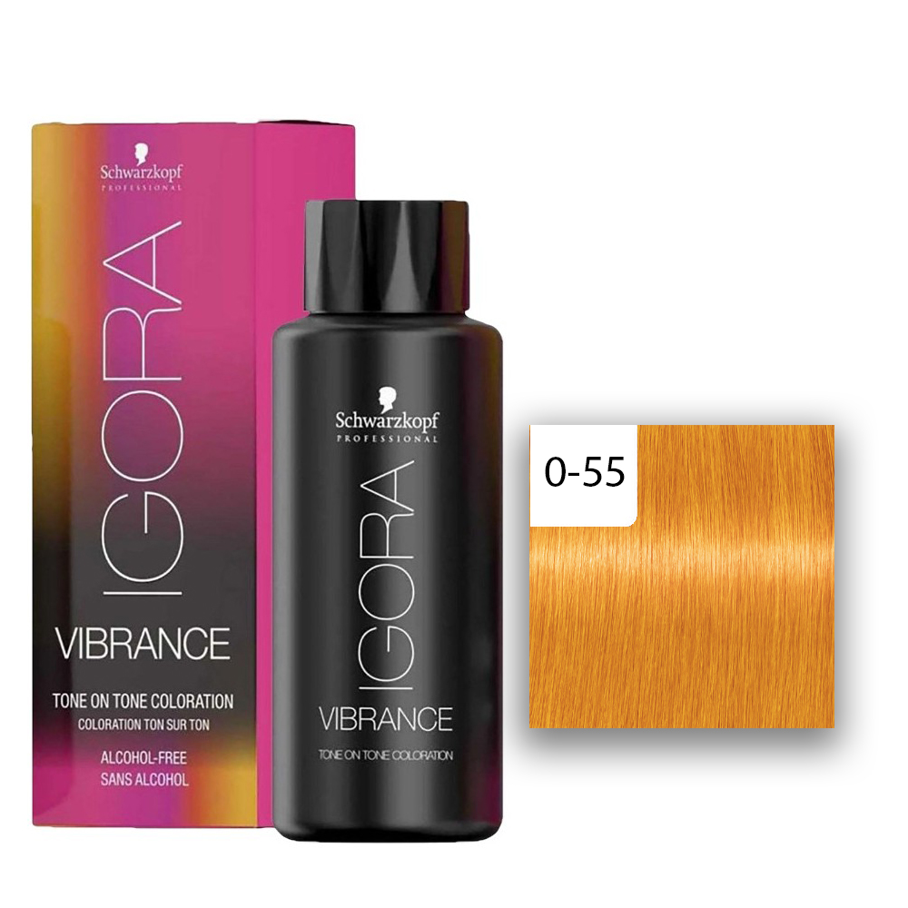 Schwarzkopf Professional IGORA Vibrance Haartönung 0-55 Gold Konzentrat  60ml