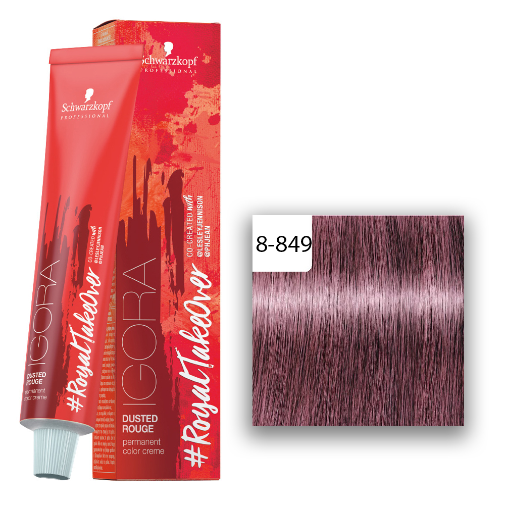 Schwarzkopf Professional IGORA ROYAL Take Over Dusted Rouge Haarfarbe Hellblond Rot Beige Violett  8-849 60ml