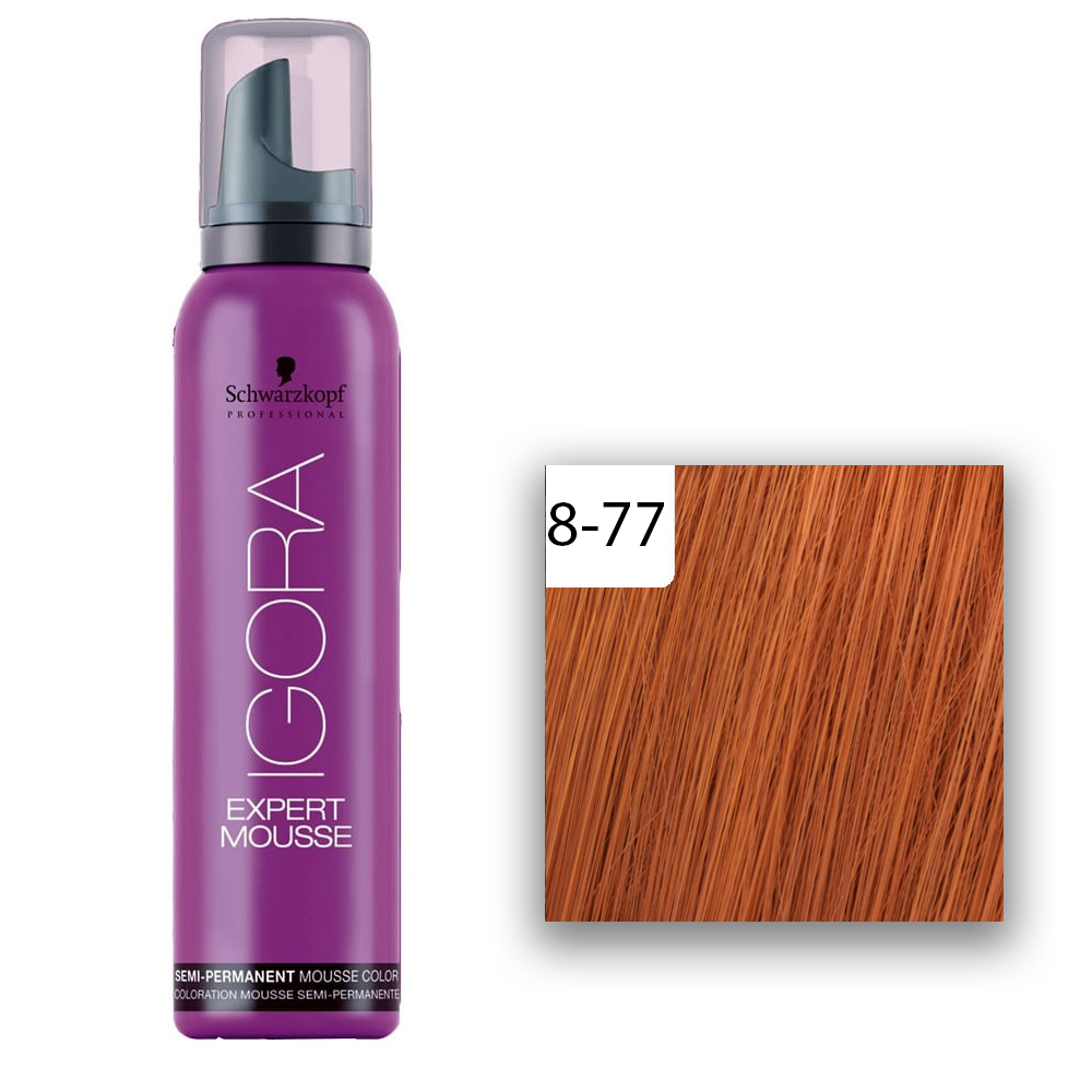  Schwarzkopf Professional Igora Expert Mousse Hellblond Kupfer Extra 8-77  100ml