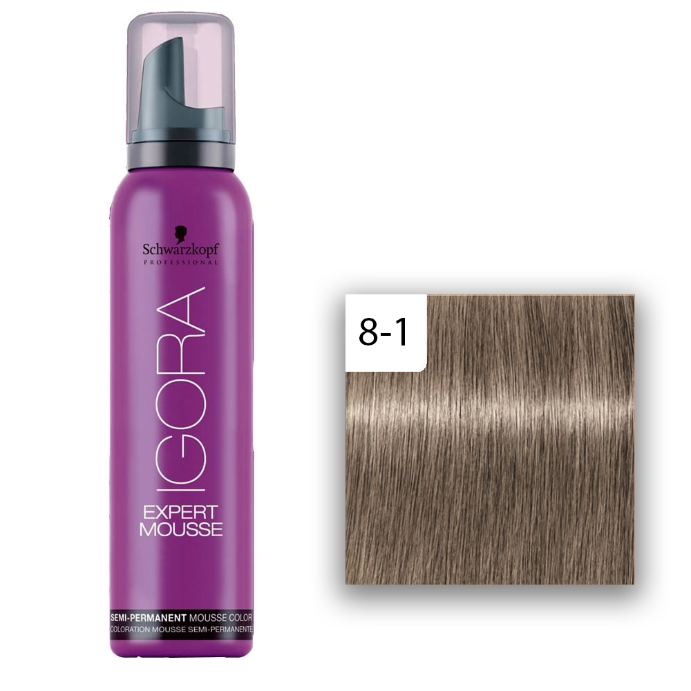  Schwarzkopf Professional Igora Expert Mousse Hellblond Cendré 8-1 100ml