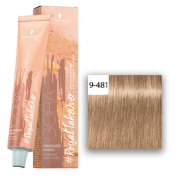 [M.14329.517] Schwarzkopf Professional IGORA ROYAL Take Over Dishelved Nudes Haarfarbe 9-481 Extra Hellblond Beige Rot Cendré  60ml