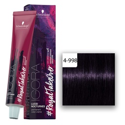 [M.14336.409] Schwarzkopf Professional IGORA ROYAL Take Over Lucid Nocturnes Haarfarbe 4-998 Mittelbraun Violett Extra Rot 60ml